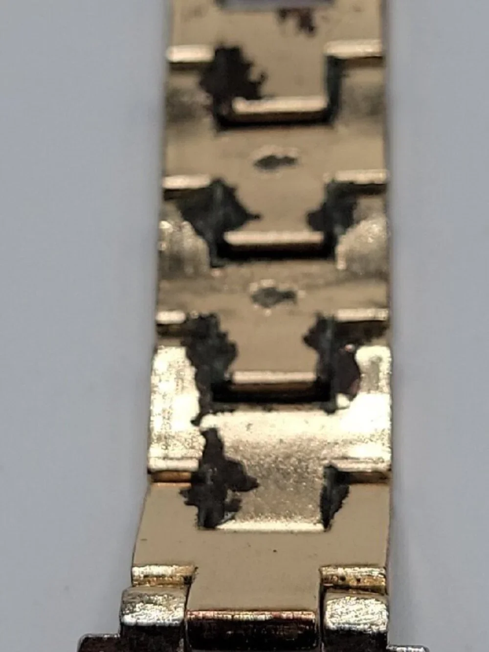 Kardashian Kollection Two-Tone Gold & Black Quartz Link Bracelet Watch - Tested